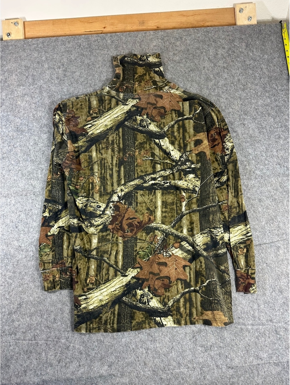 Vintage Cabelas Mossy Oak Camo Shirt Mens XL Brown Long Sleeve Turtleneck